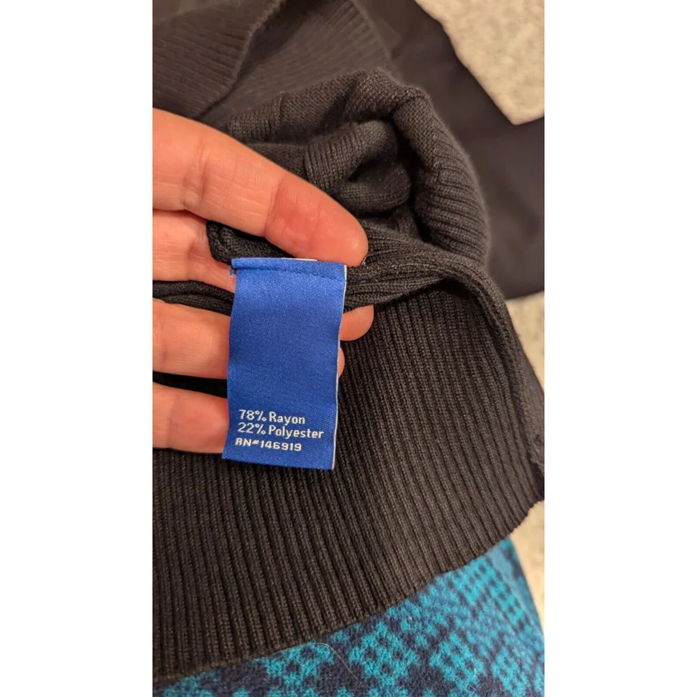 Apt 9 Black Small Sweater NWT 3/4 Sleeve Classic - Picture 6 of 7